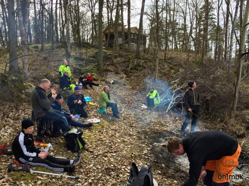 Korvgrillning- och spaning efter de två havsörnar som visade upp sig